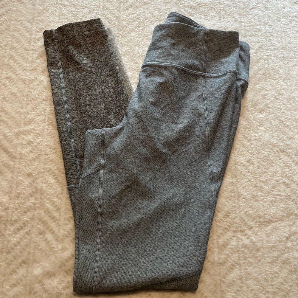 Outdoor Voices Leggings Tri-Tone Colorblock Gray Blue Warm Up Women's S